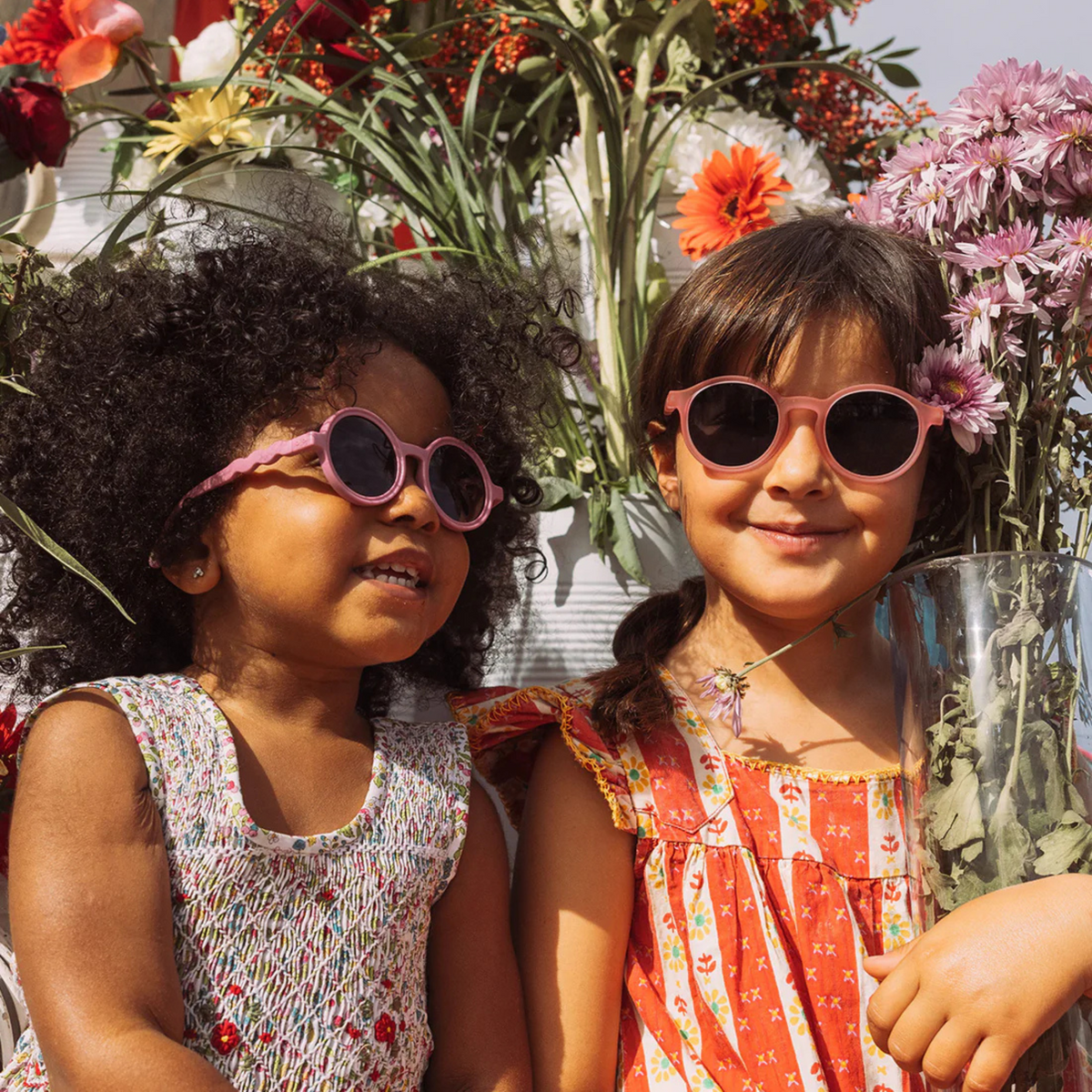 Lunettes de Soleil Ovales Enfant - Rose