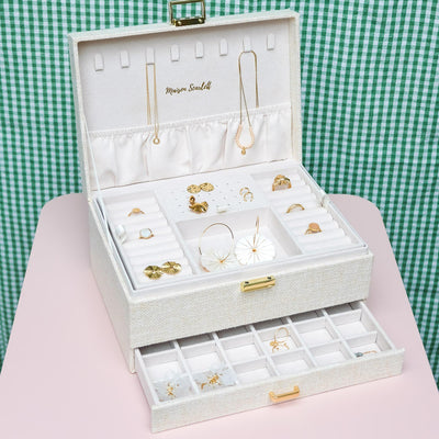 Boîte à Bijoux Denise  - Lin Beige