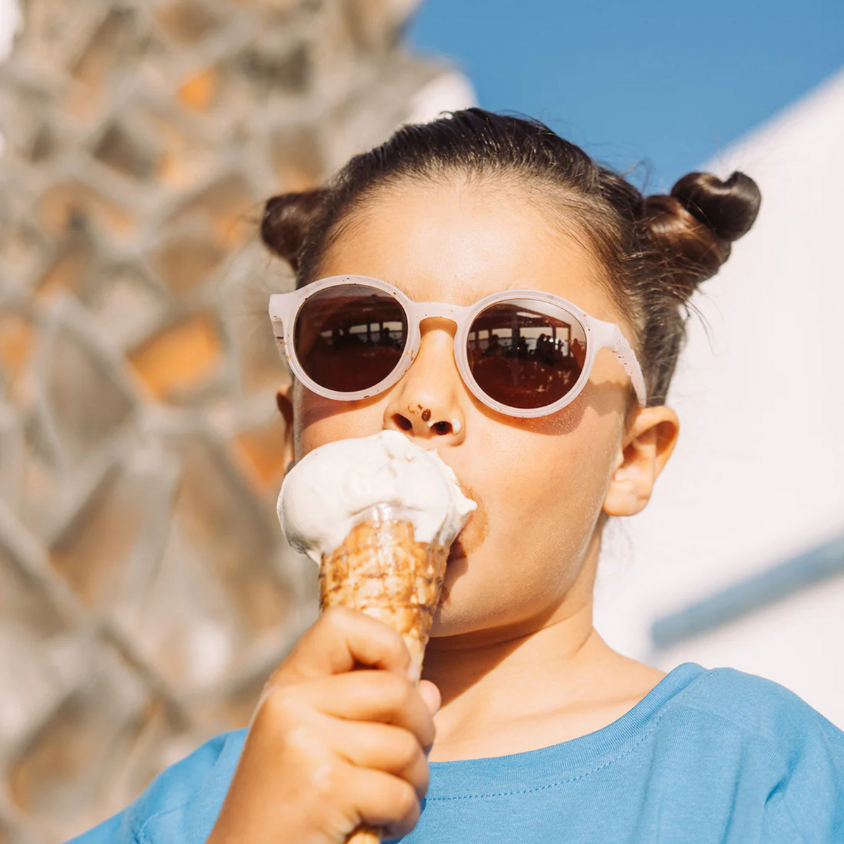 Lunettes de Soleil Ovales Enfant - Vanilla Brownie