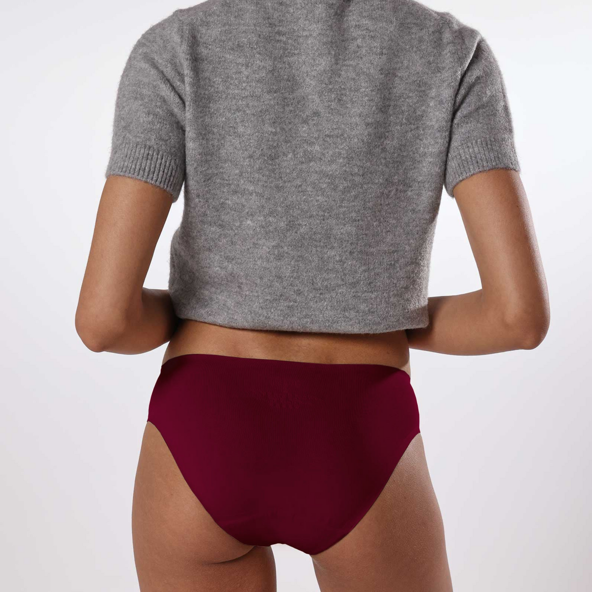 Culotte menstruelle SÉLÉNÉ - Flux moyen - Carmin