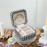 Boîte à Bijoux de voyage Corinne - Pied-de-poule Noir