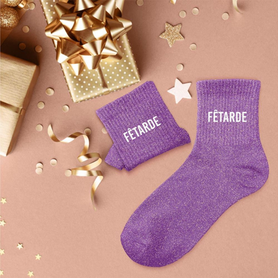 Chaussettes Fêtarde TU - Violet
