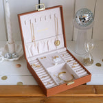 Boîte à Bijoux Anne - Cuir PU Camel