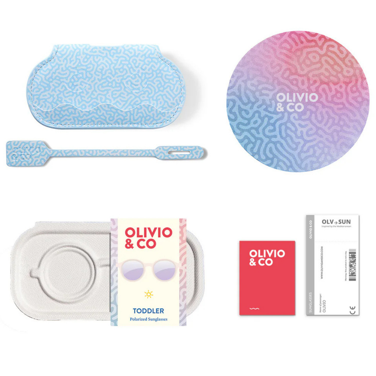 Lunettes de Soleil Ovales Bébé – Rose Corail