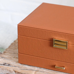 Boîte à Bijoux Denise - Cuir PU Camel