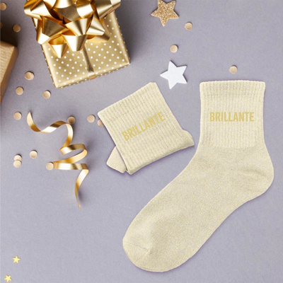 Chaussettes Brillante TU - Beige