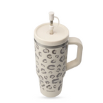 Travel Cup isotherme inox 900ml - Léopard Sable