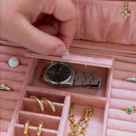 Boîte à Bijoux Louise - Velours Rose