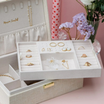 Boîte à bijoux Louise - Lin Beige