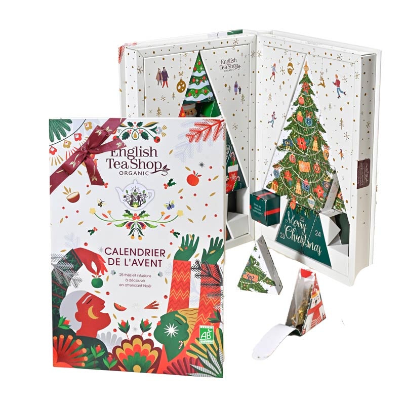 Calendrier de l'Avent Arbre de Noël - 25 sachets de thés et infusions bio - English Tea Shop