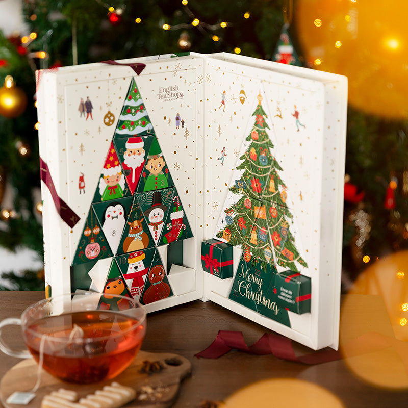 Calendrier de l'Avent Arbre de Noël - 25 sachets de thés et infusions bio - English Tea Shop