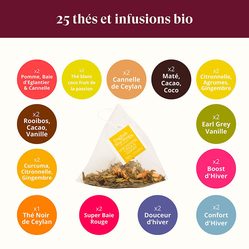 Calendrier de l'Avent Arbre de Noël - 25 sachets de thés et infusions bio - English Tea Shop