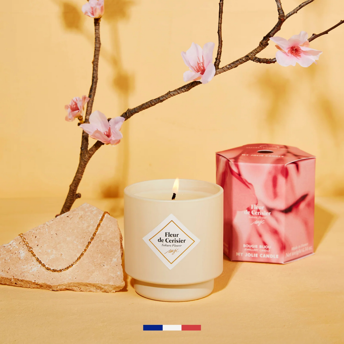 Bougie bijou surprise - Fleur de Cerisier