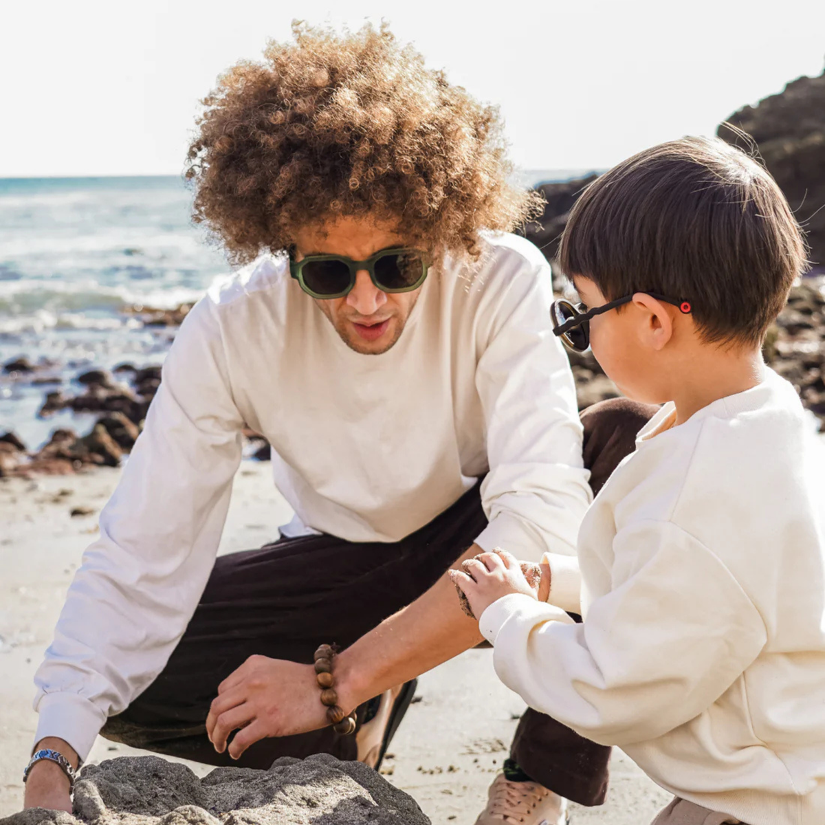 Lunettes de Soleil Adulte et Adolescent – Vert Olive