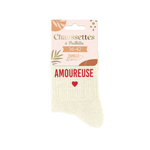 Chaussettes Amoureuse TU - Blanc Cassé