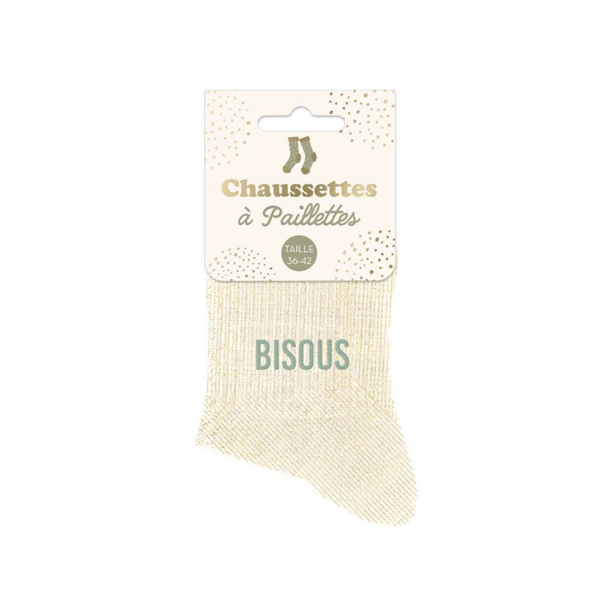 Chaussettes Bisous TU - Beige