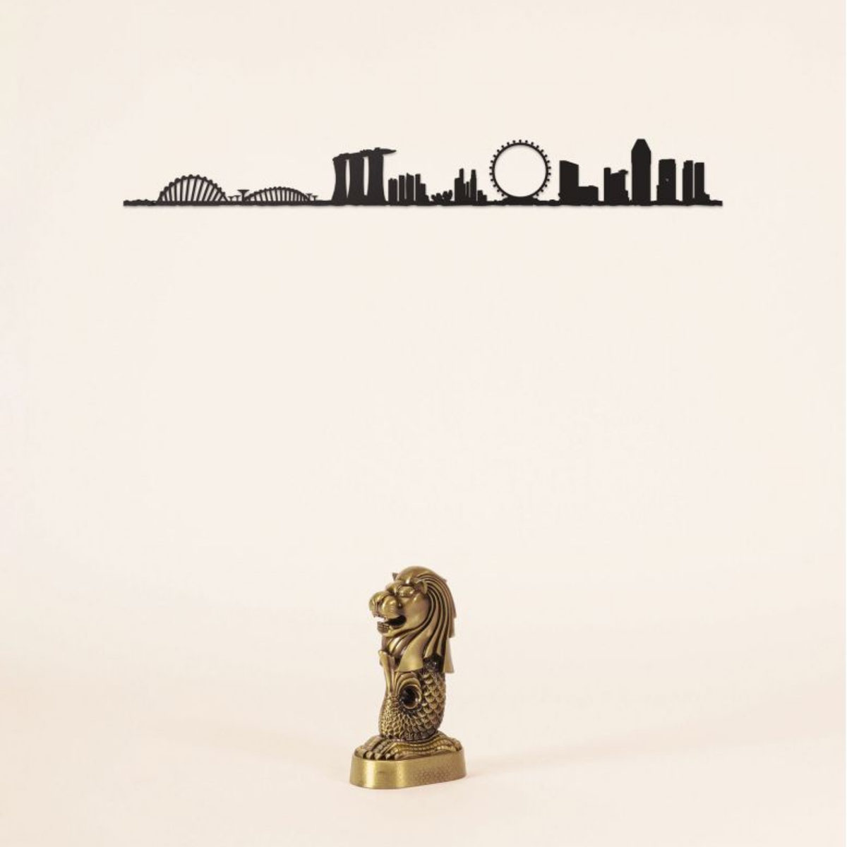 Skyline de Singapour - décoration murale en acier
