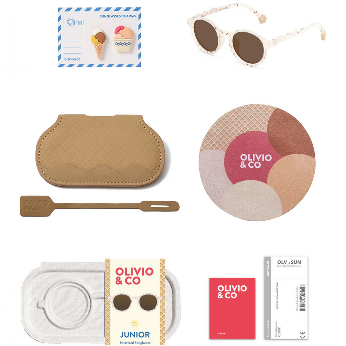Lunettes de Soleil Ovales Enfant - Vanilla Brownie