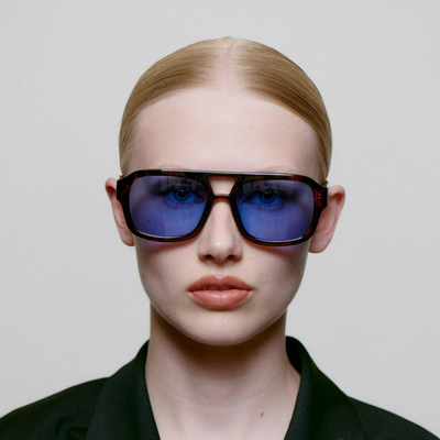 Lunettes de soleil Kaya - Demi Tortoise (Verres bleus)