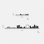 Skyline de Singapour - décoration murale en acier