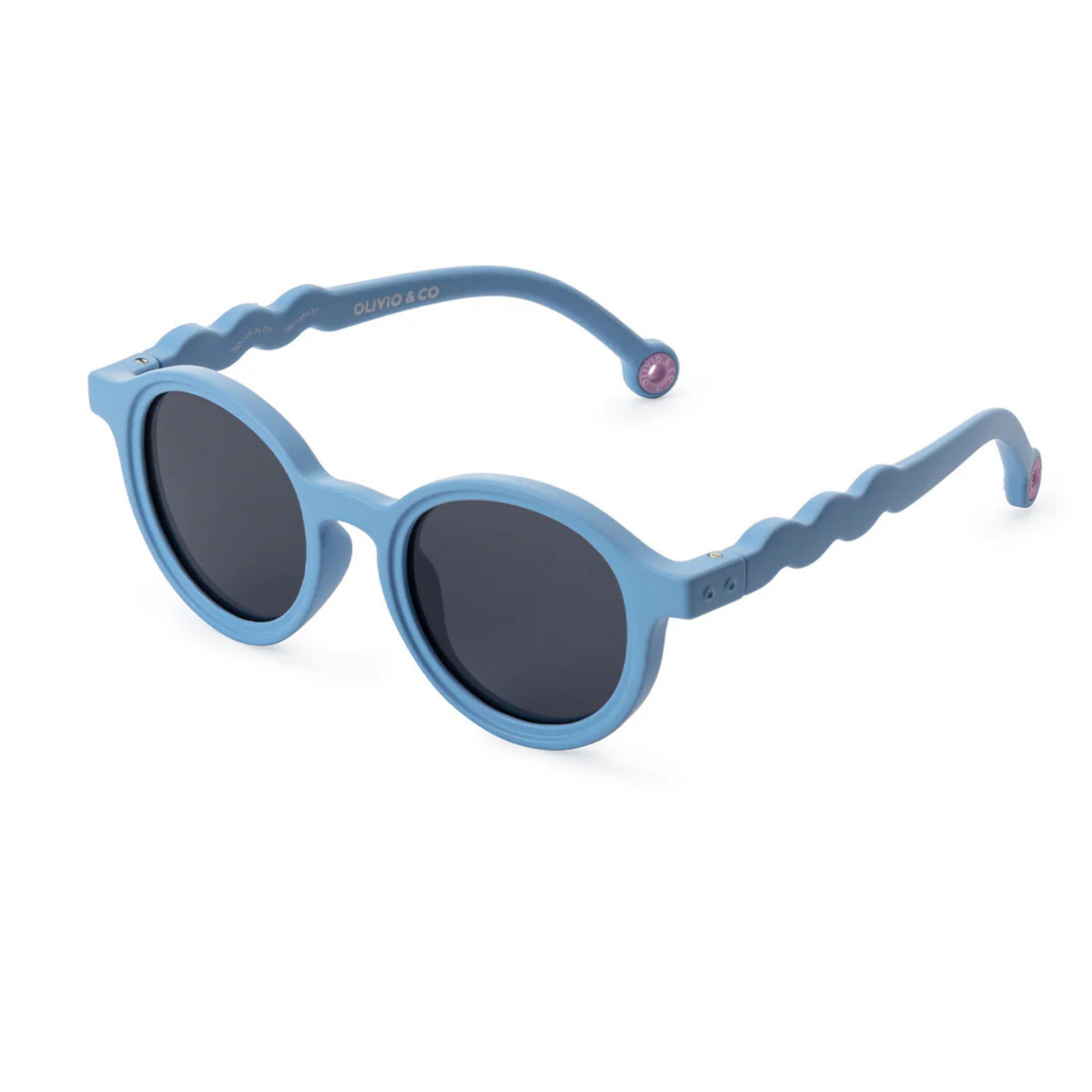 Lunettes de Soleil Ovales Bébé – Bleu Récif