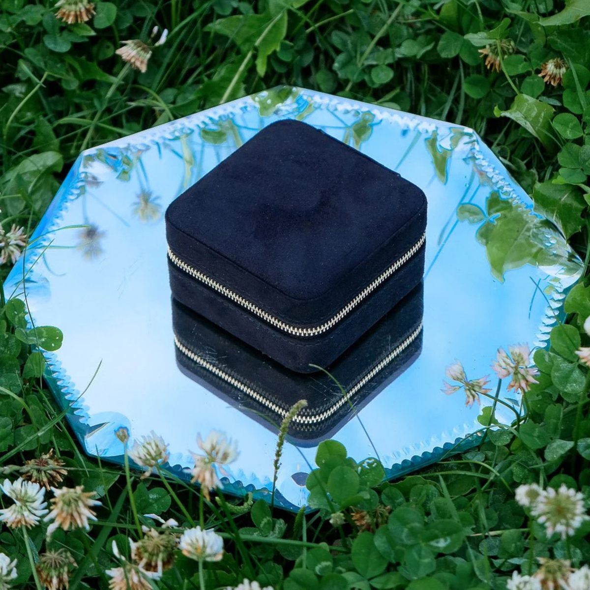 Boîte à bijoux de voyage Corinne - Velours Noir
