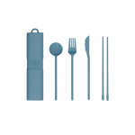 Kit de couverts réutilisables - Bleu Clair