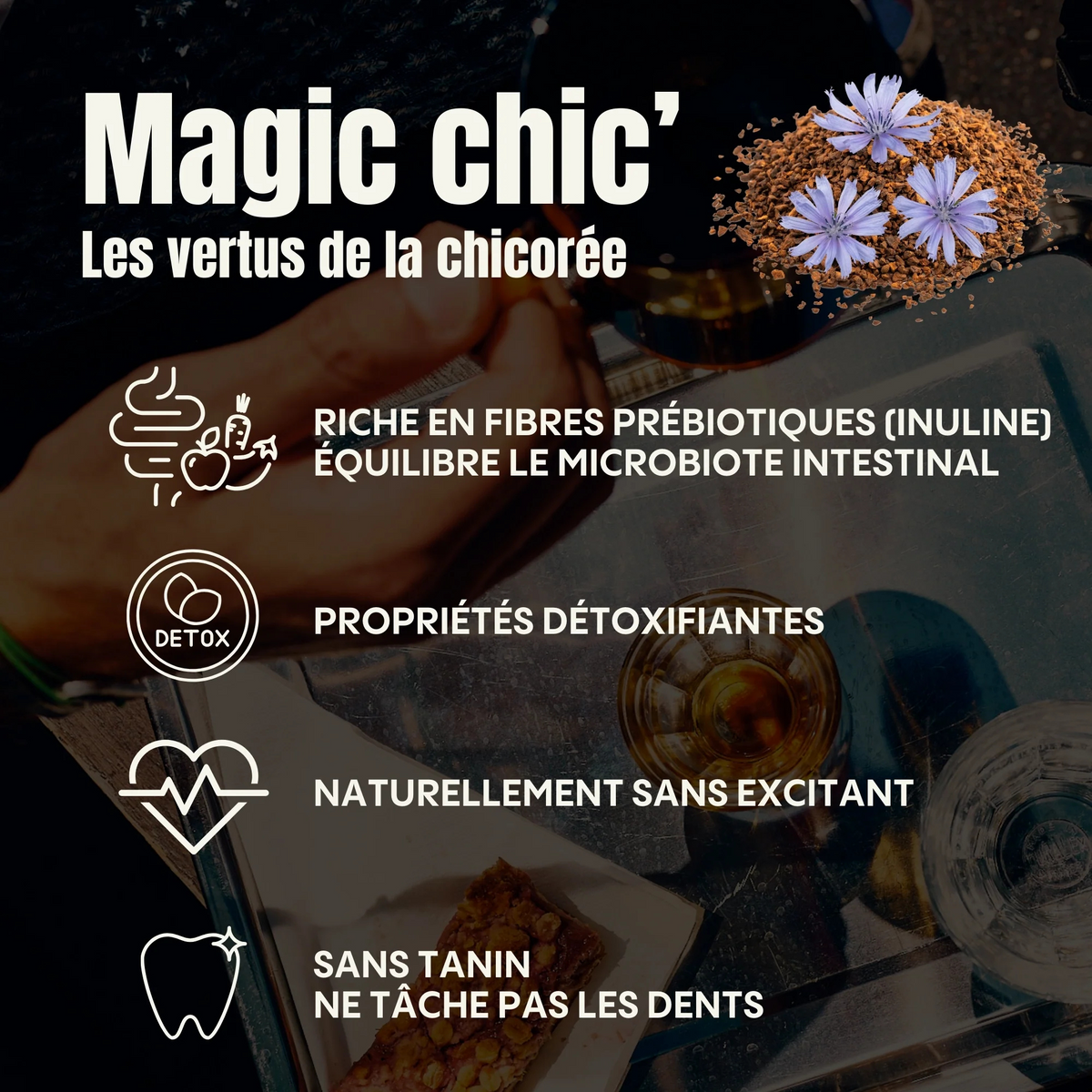 Chicorée Nature Bio – 20 Tasses – Sans Caféine