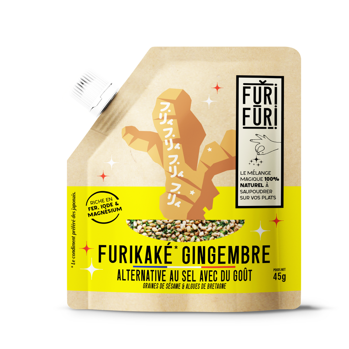 Furikake Gingembre - Alternative au sel - Condiment sésame & algues