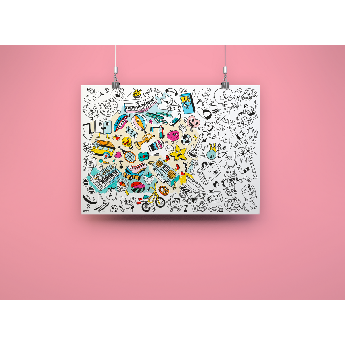 Poster à colorier - Baby Pop Art