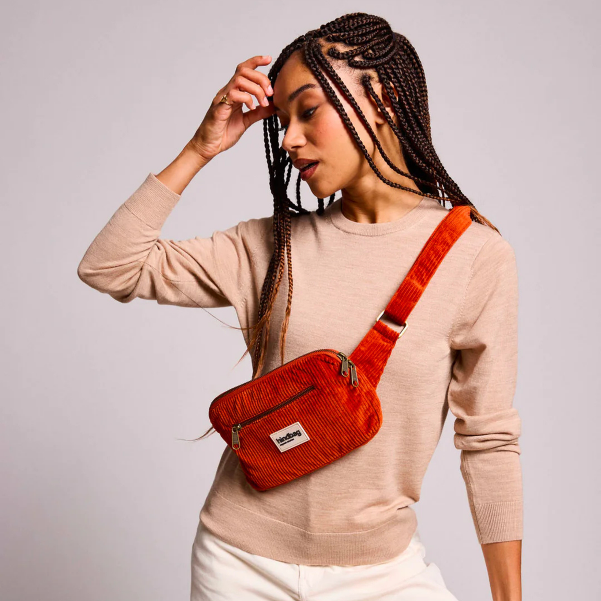 Banane Harry - Velours Brique