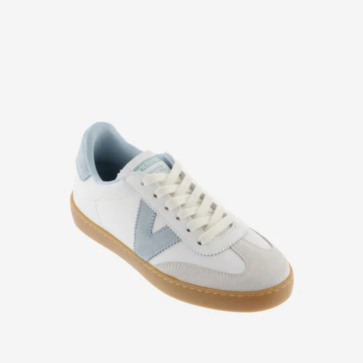 Baskets blanches femme Berlin Ciclista - Celeste