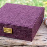 Boîte à Bijoux Anne - Lin bordeaux