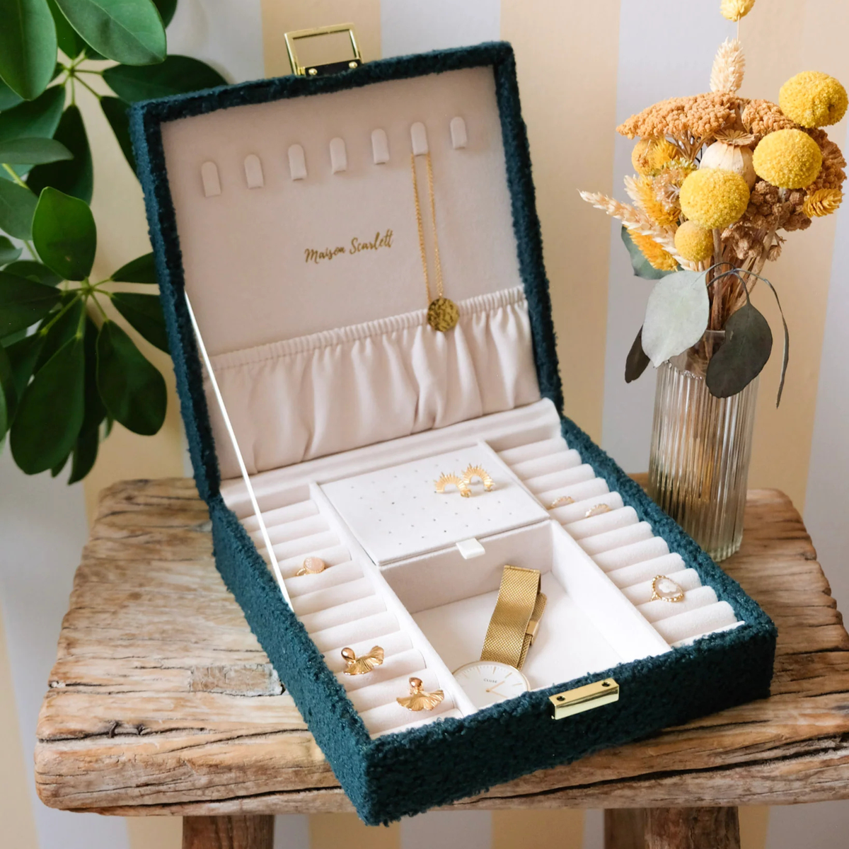 Boîte à Bijoux Anne - Moumoute verte