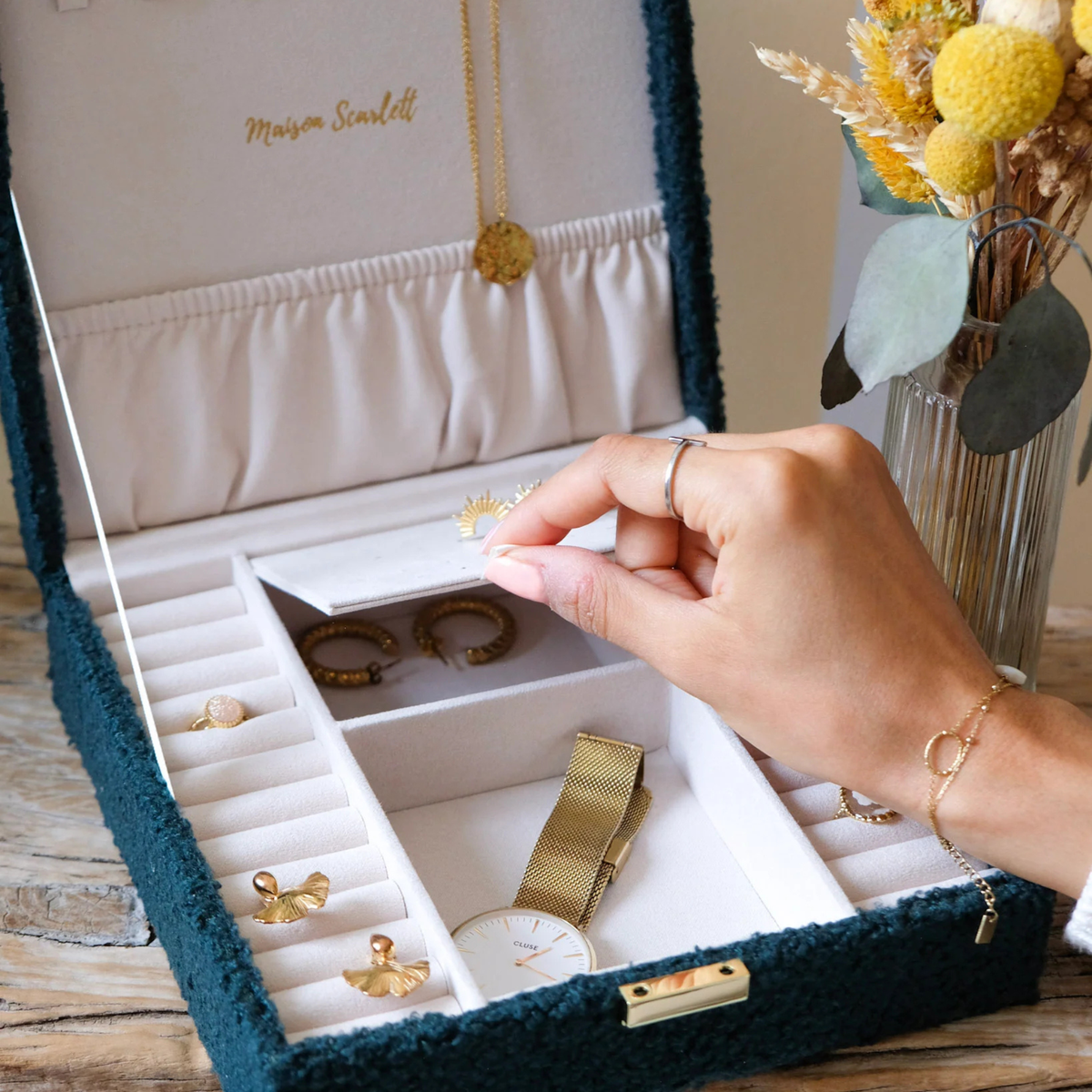 Boîte à Bijoux Anne - Moumoute verte