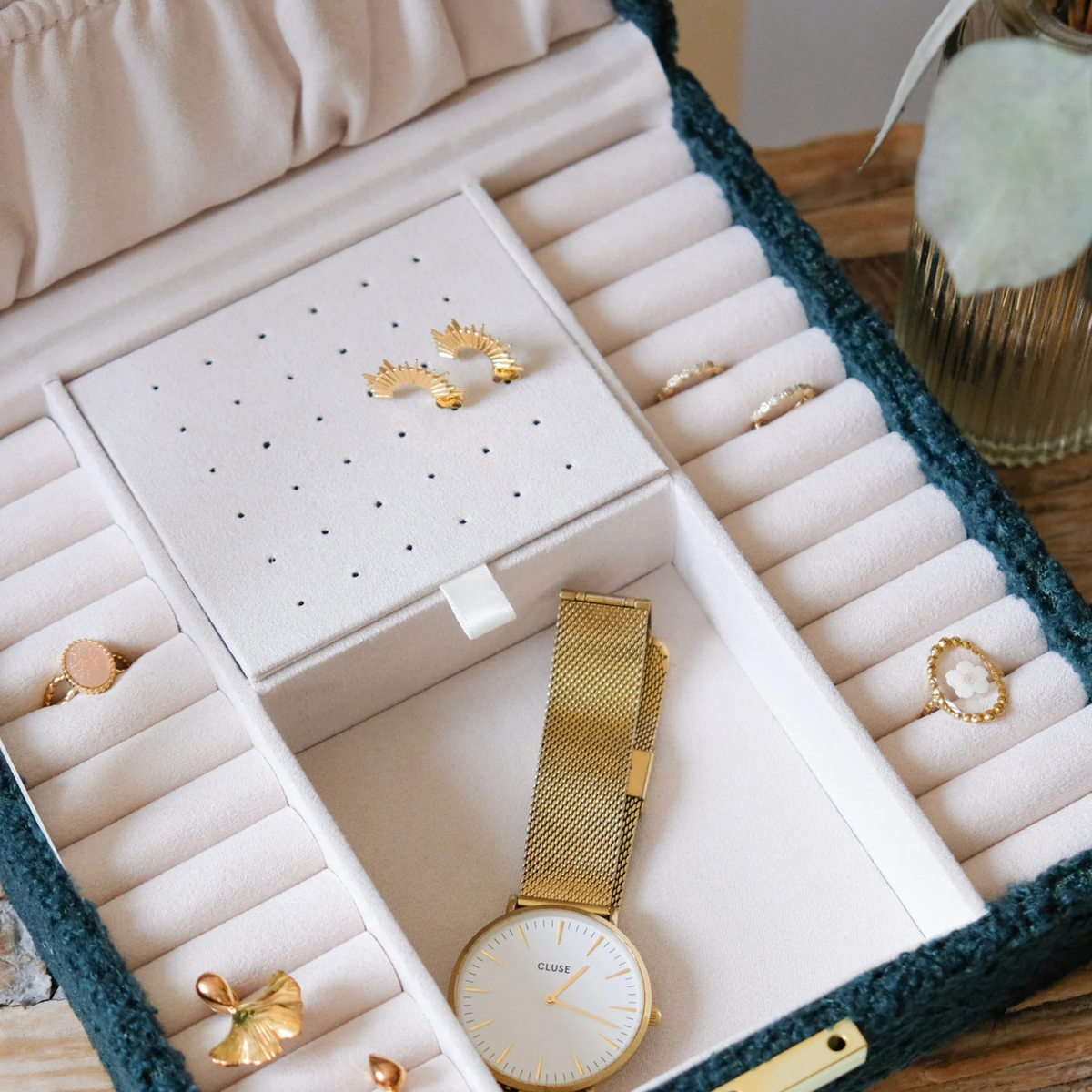 Boîte à Bijoux Anne - Moumoute verte