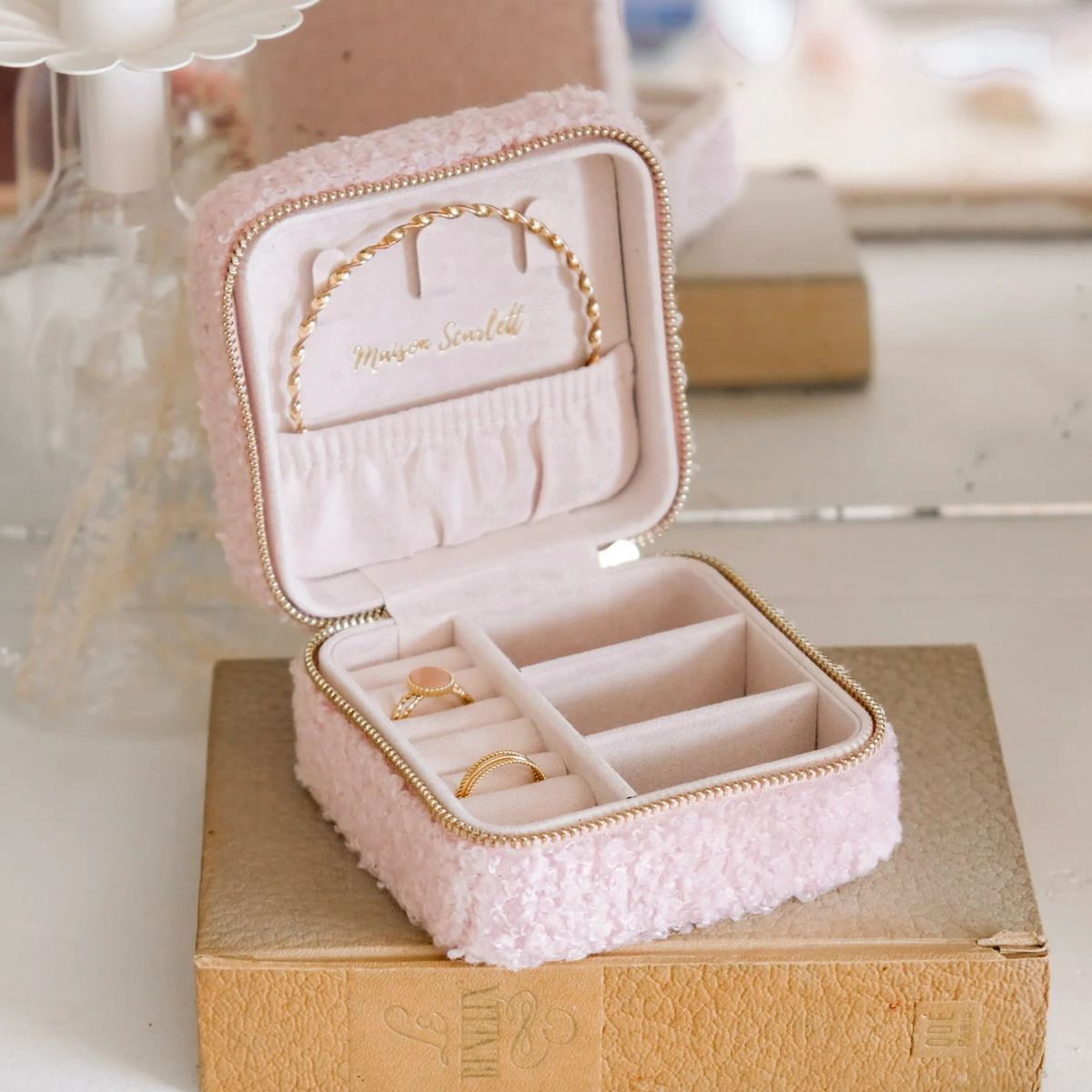 Boîte à Bijoux de voyage Corinne - Moumoute Rose