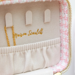 Boîte à Bijoux de voyage Corinne - Pied-de-poule Rose