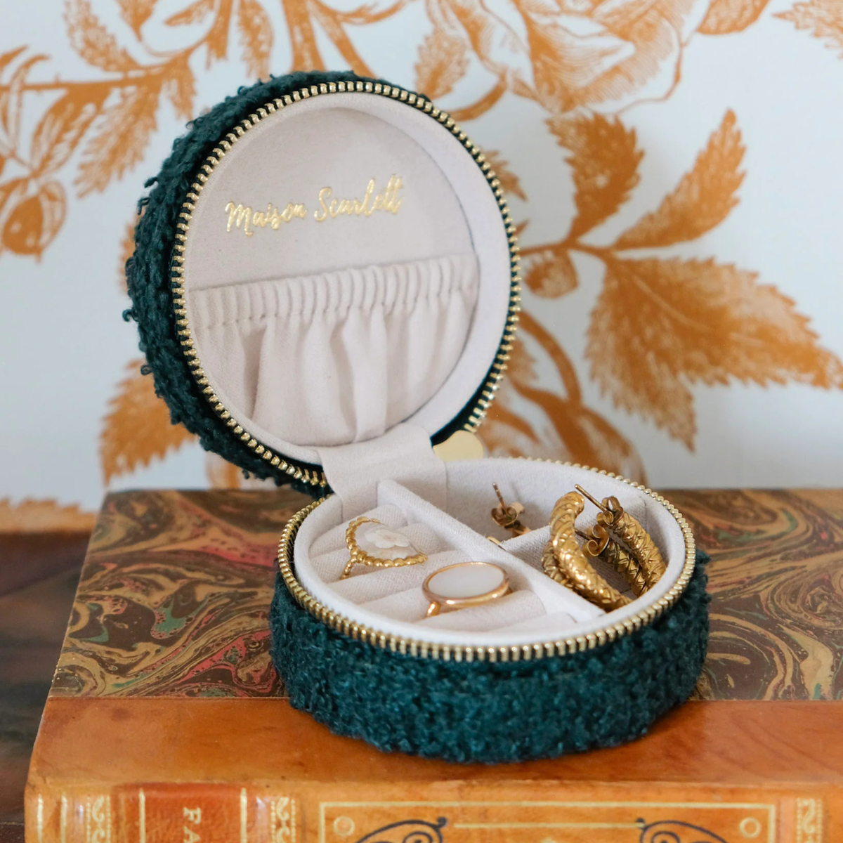 Boîte à Bijoux de voyage Yvonne - Moumoute verte