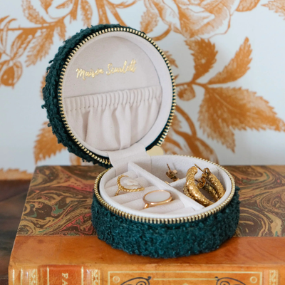 Boîte à Bijoux de voyage Yvonne - Moumoute verte