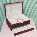 Boîte à Bijoux Denise - Lin Bordeaux