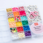 Boîte de 16 couleurs de perles heishi 6 mm - Pop