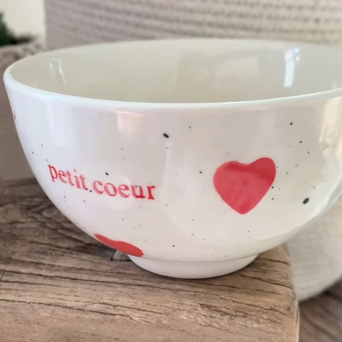 Bol petit cœur - Rouge