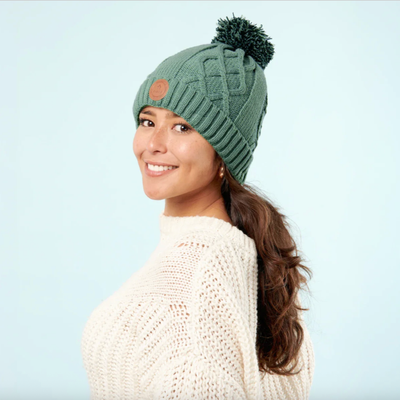 Bonnet 3 pompons - Appletini Aqua Bleu