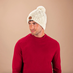 Bonnet 3 pompons - Appletini Blanc Cassé