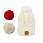 Bonnet 3 pompons - Appletini Blanc Cassé