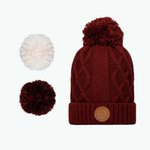 Bonnet 3 pompons - Appletini Rouge
