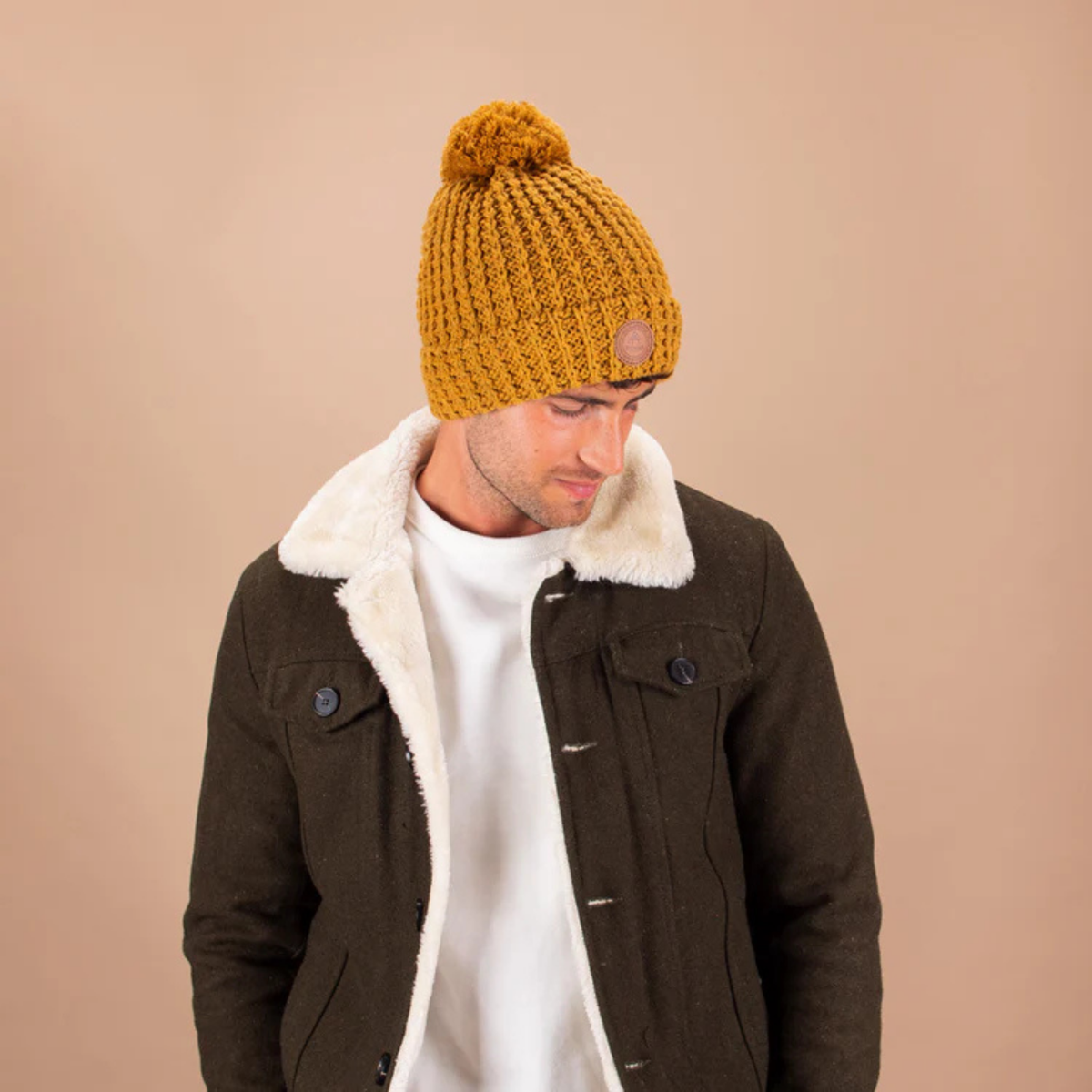Bonnet 3 pompons - Bandista Mustard