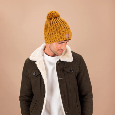 Bonnet 3 pompons - Bandista Mustard
