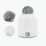 Bonnet 3 pompons - Creamy Gin Blanc